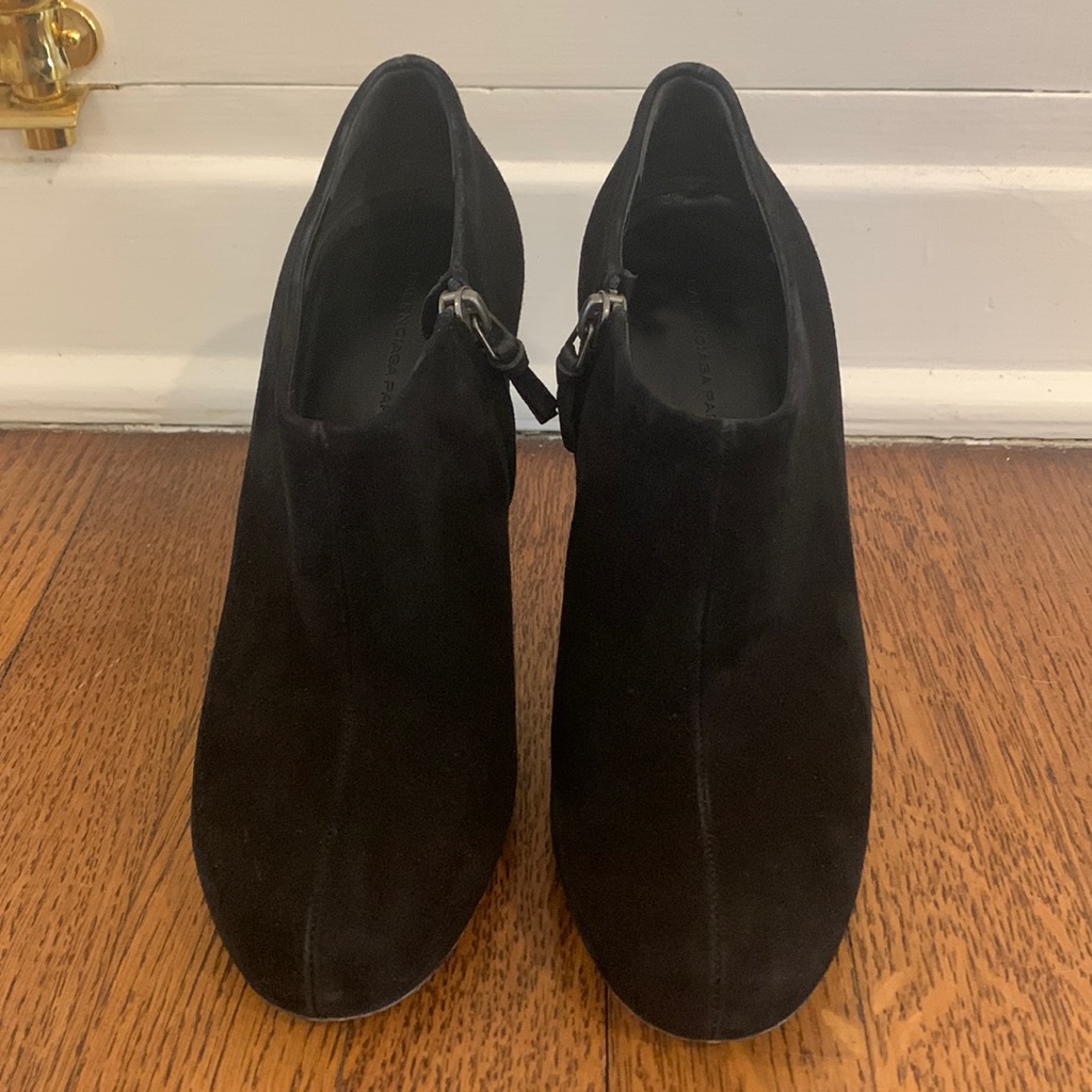 Balenciaga Black Suede Shoe Boot